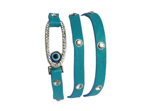 Bracelet Oval Crystal Leather 622B0119