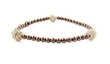 Fireballs Stations Stretch Bracelet-Chocolate Gold