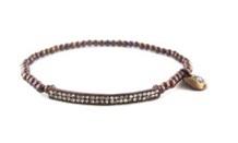 Center Line Stretch Bracelet-Chocolate