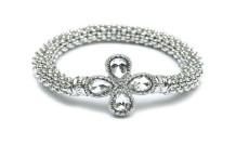 Metal Ball Rondell Stretch Bracelet