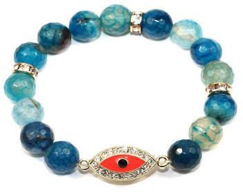 Crystal Jeweled In-Line Charm-Aqua Blue