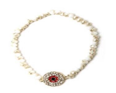 Bracelet 4-5MM Faceted Opaque with Center Stretch 622B0342