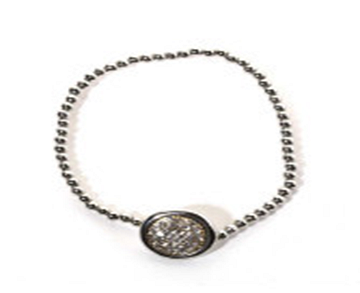 Bracelet  Crystal Jeweled Round Center Stretch  622B0350