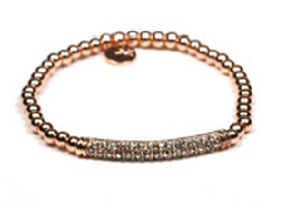 Bracelet  6MM Crystal Jeweled Center Line Stretch  622B0351