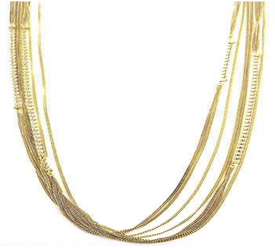 Electroplated Multi-Strand Necklace