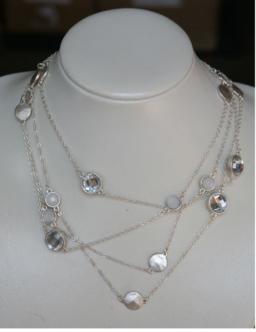 necklace Multi-stations faceted Stones Necklace 622N414