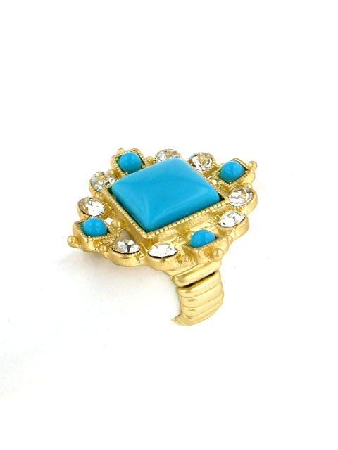 Clear Crystals Goldtone Ring