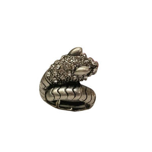Ring Stretchable Oxidize Pave Panther Wrap 622R0146