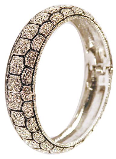 Bracelets Crystals Hinged Dome Bangle. 623B3683