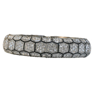 Bracelets Crystals Hinged Dome Bangle. 623B3683