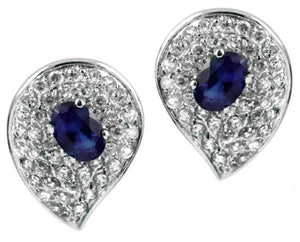 Tear drop Pav'e Zirconite set Post earrings
