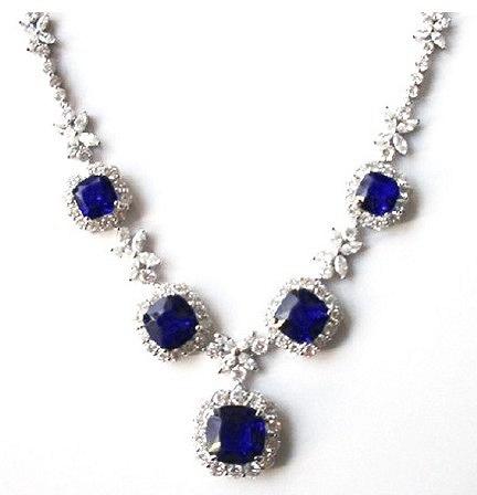 Couture Cushion Square Halo center Zirconite Necklace