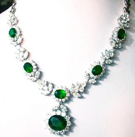 Couture Oval center Halo Zirconite Necklace