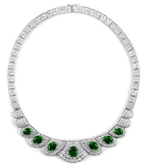 Couture Vintage Oval  Zirconite Necklace
