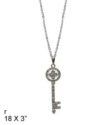 Women's Fancy Key Pendant Necklace