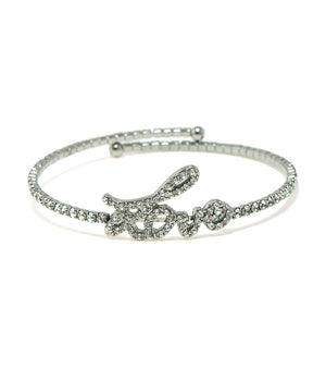 Pave Message Bracelet-Silver