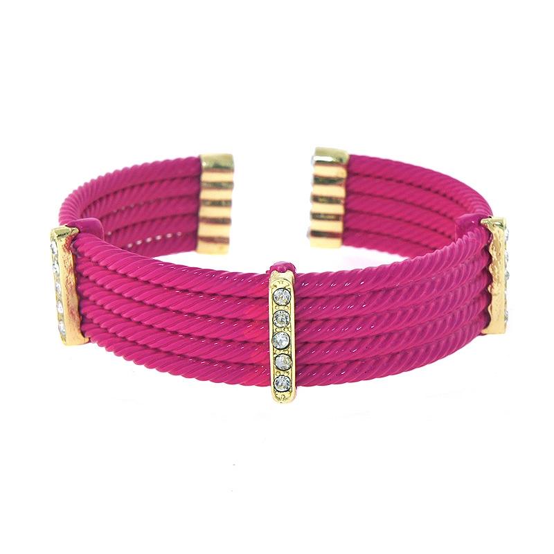 Bracelet 3 Gold Pave Twisted Bracelet