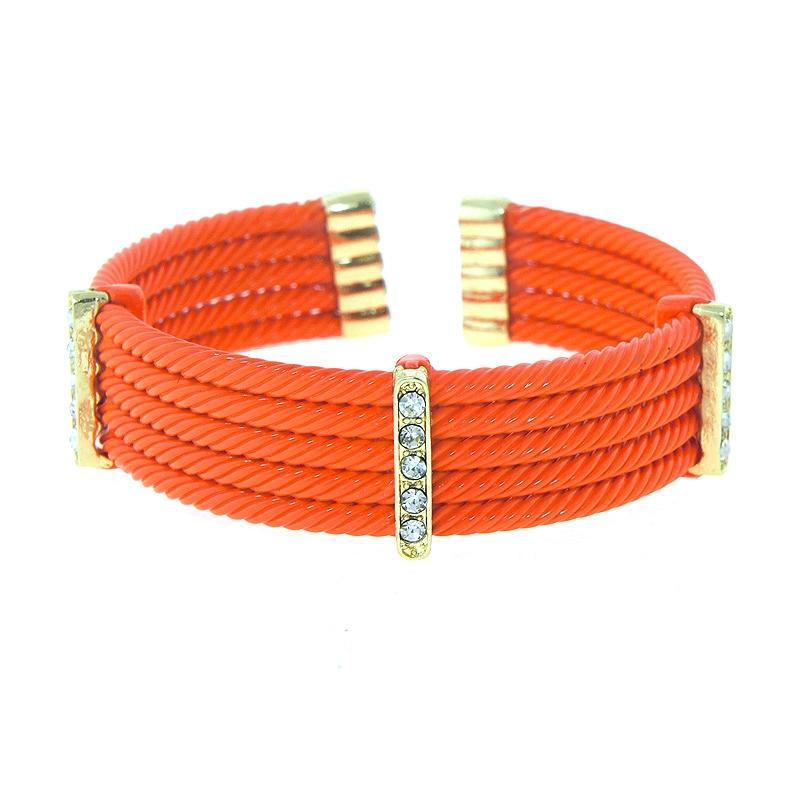 Bracelet 3 Gold Pave Twisted Bracelet
