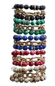 Faceted Acrylic Beads Multi Bracelets-In Various Colors