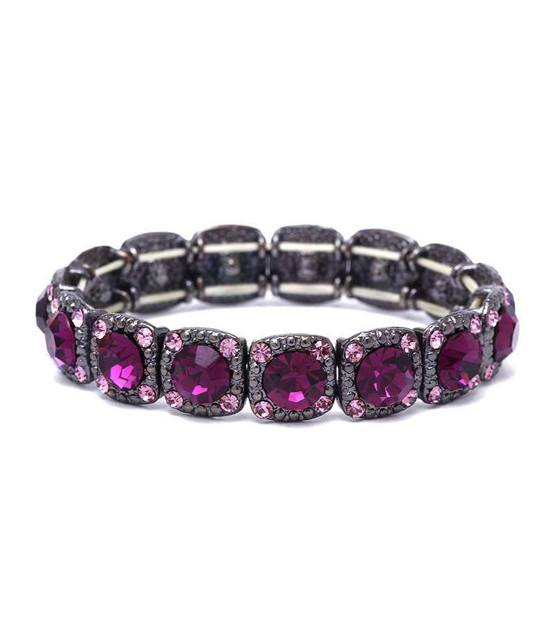 Bracelet Square base sequenced stretch  633B3021