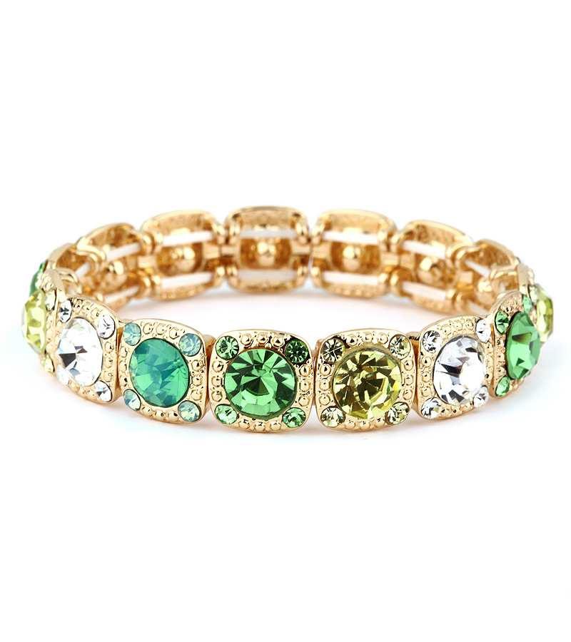 Bracelet Square base sequenced stretch  633B3021