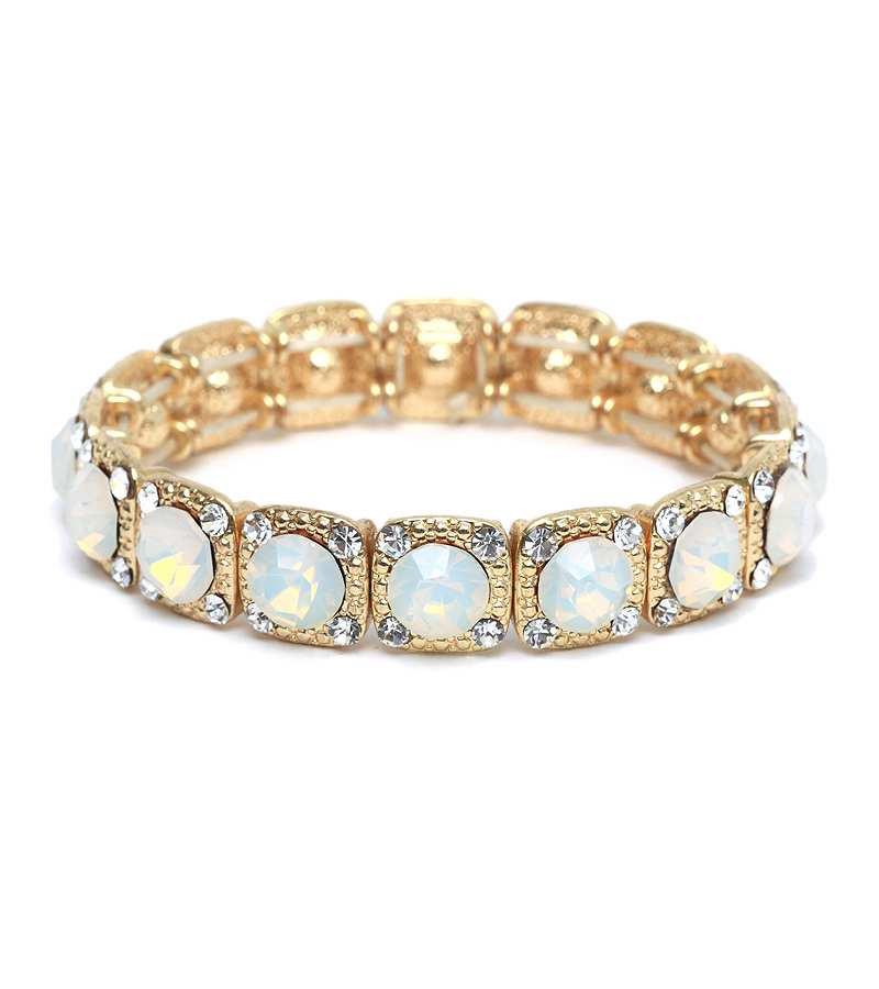 Bracelet Square base sequenced stretch  633B3021