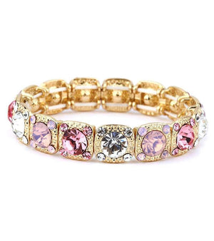 Bracelet Square base sequenced stretch  633B3021