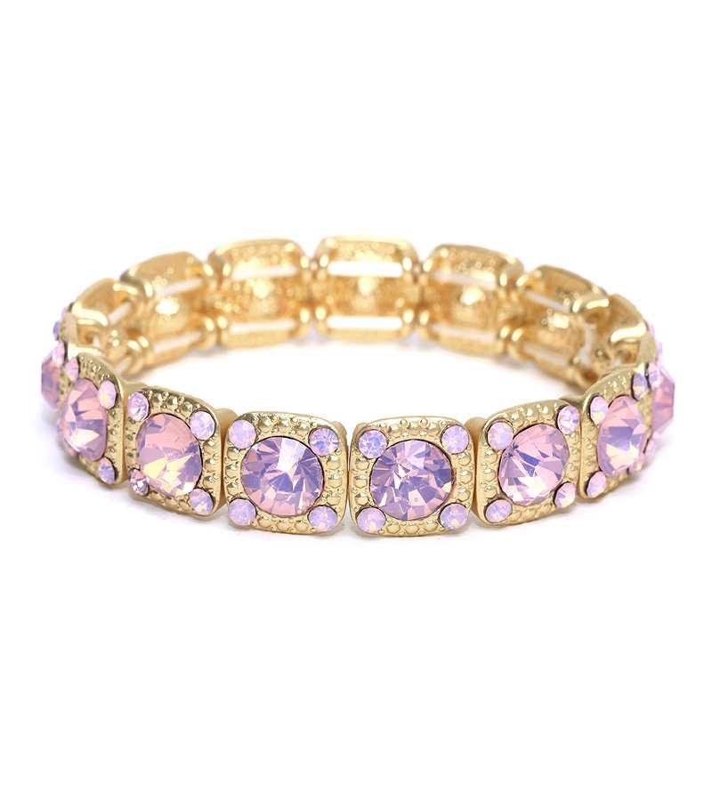 Bracelet Square base sequenced stretch  633B3021