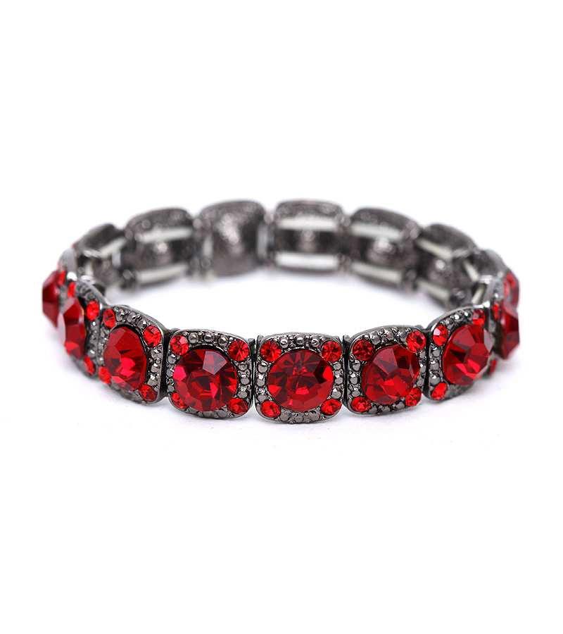 Bracelet Square base sequenced stretch  633B3021
