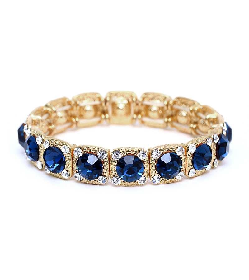 Bracelet Square base sequenced stretch  633B3021