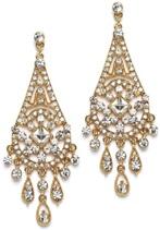 Vintage Pear Shape Earrings-Gold