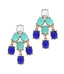 Oval Acrylic Faceted Earrings