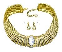 Necklace Ribbed Satin Finish  633N0012