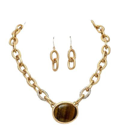 Necklace Chain Large Oval Center . 633S0257