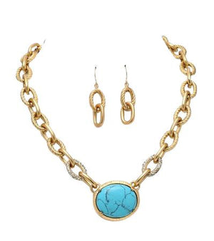 Necklace Chain Large Oval Center . 633S0257