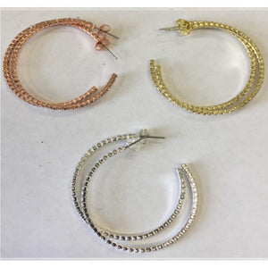 Vision Hoop Earrings - RHODIUM