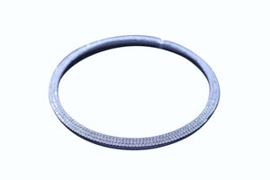 Crystals Electroplated Elastic Collar Necklace - RHODIUM