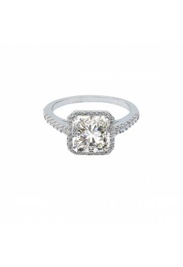 Ring 2 CT cushion square  cubic zirconia Halo  638R2078A