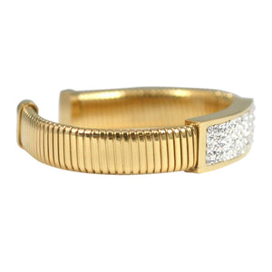 Bracelet with Paved Crystal Bar Stainless Steel 655B1124