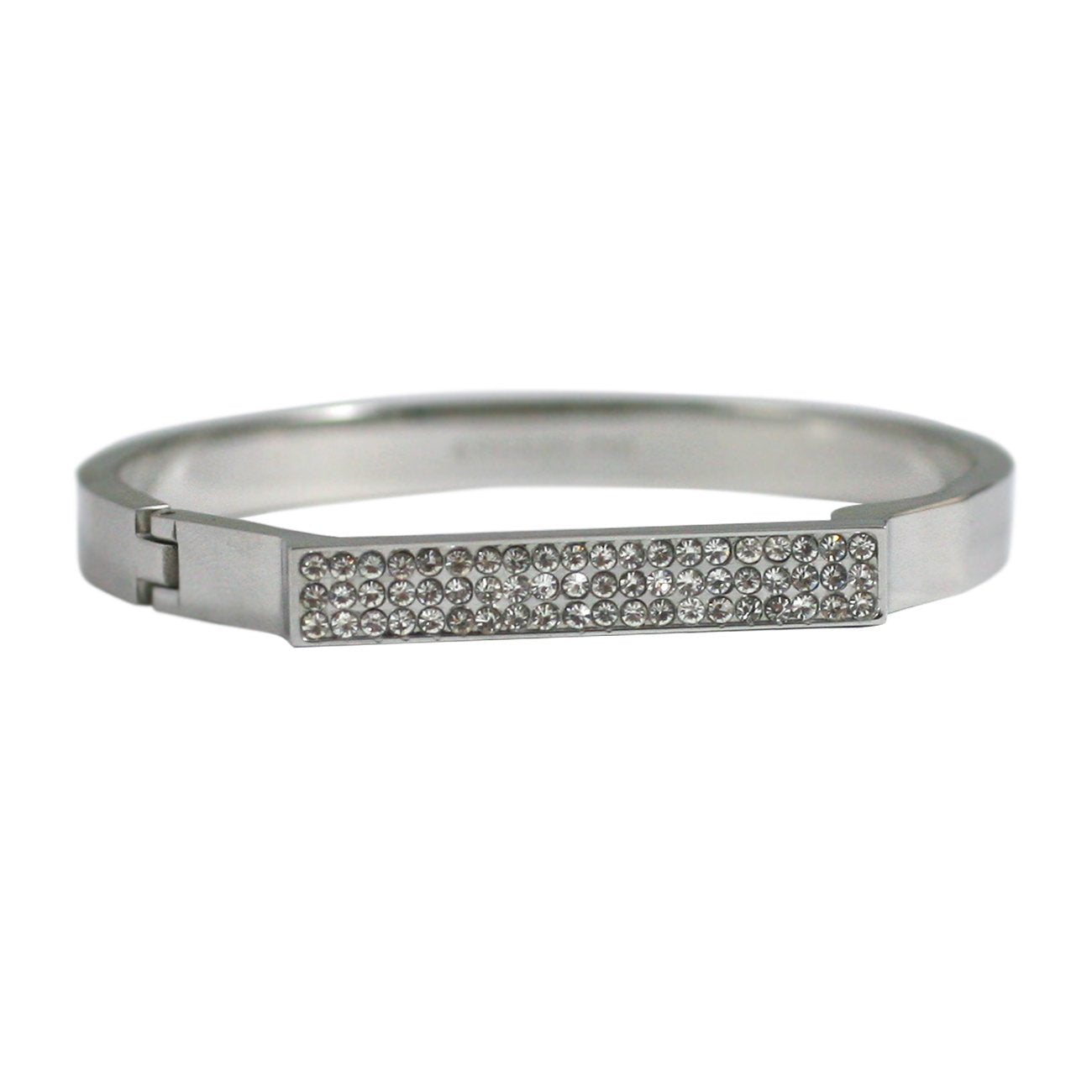 Bracelet Fine  with Paved Crystal Bar Stainless Steel 655B1203