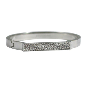 Bracelet Fine  with Paved Crystal Bar Stainless Steel 655B1203