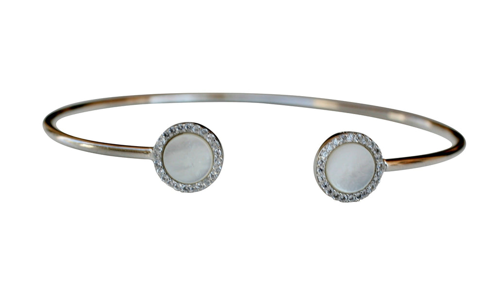 Bracelet Fine High polished Sterling silver wire open Ends . 655B1367