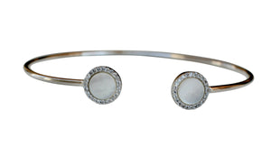Bracelet Fine High polished Sterling silver wire open Ends . 655B1367