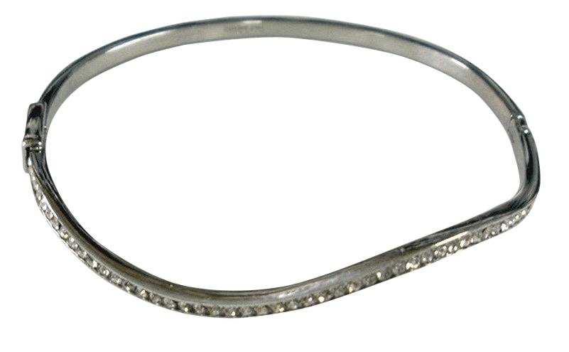 Hinged Stainless Steel Bangle-SIlver