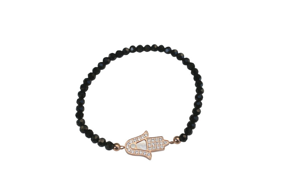 Black Onyx with Rose Gold
