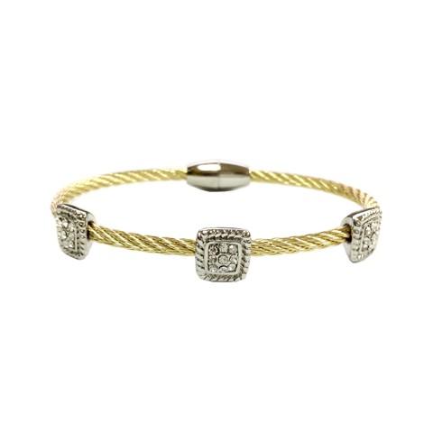 Bracelet Magnetic Closure Stainless steel Twisted  655B3054