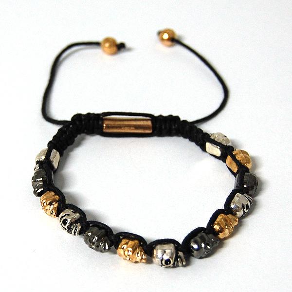 Electroplated Alloy Skull Beads 657B34624