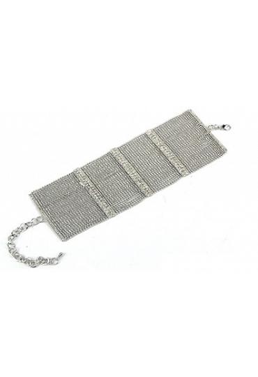 Multi Link Strand Casting Bracelet-Rhodium