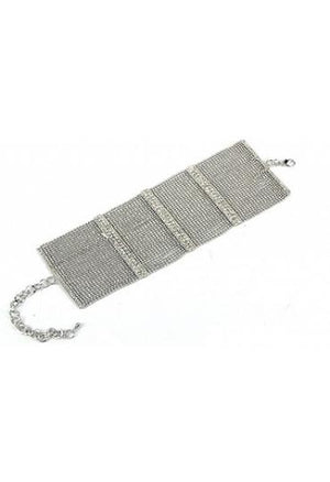 Multi Link Strand Casting Bracelet-Rhodium