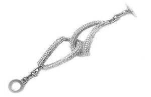 Pave Link Metal Bracelet 657B0366
